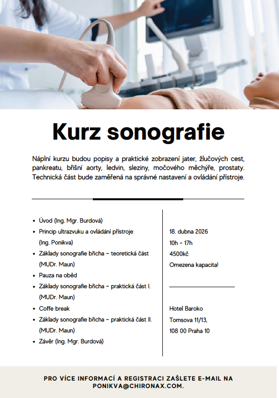 Kurz abdominální sonografie Praha